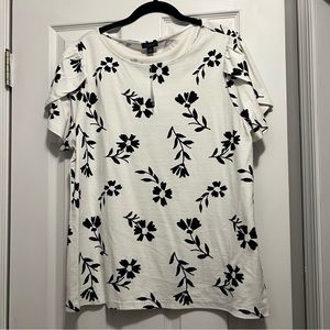 Ann Taylor Factory Tulip Sleeve Knit Top XL